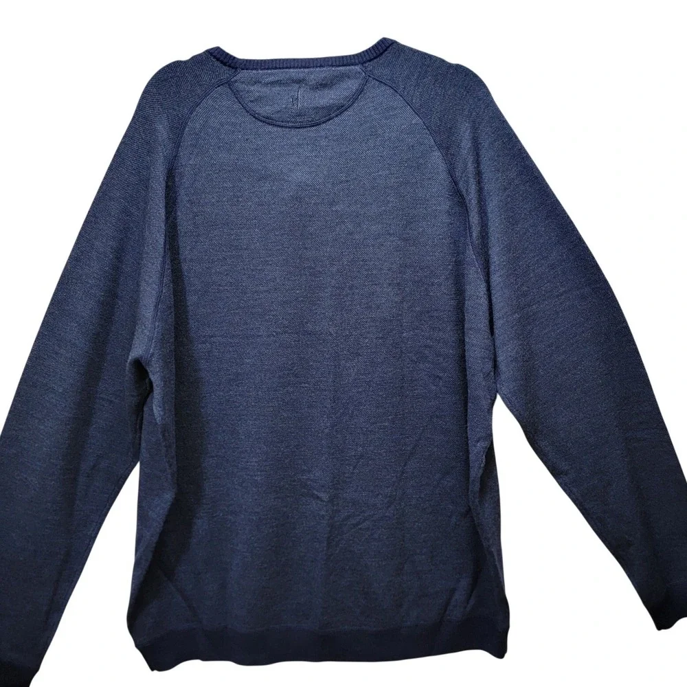 Johnnie-O Boggs Navy Extrafine Merino‎ Wool Crewneck Sweater Mens XXL JMSW1840